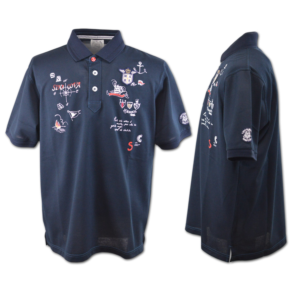 SINA COVA（シナコバ） 半袖ポロシャツ ゴルフウェア メンズ 春夏用 白