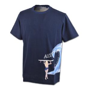 アルコットヒル 半袖Tシャツ メンズ 春夏用 白 紺 M L LL 31-2504-10