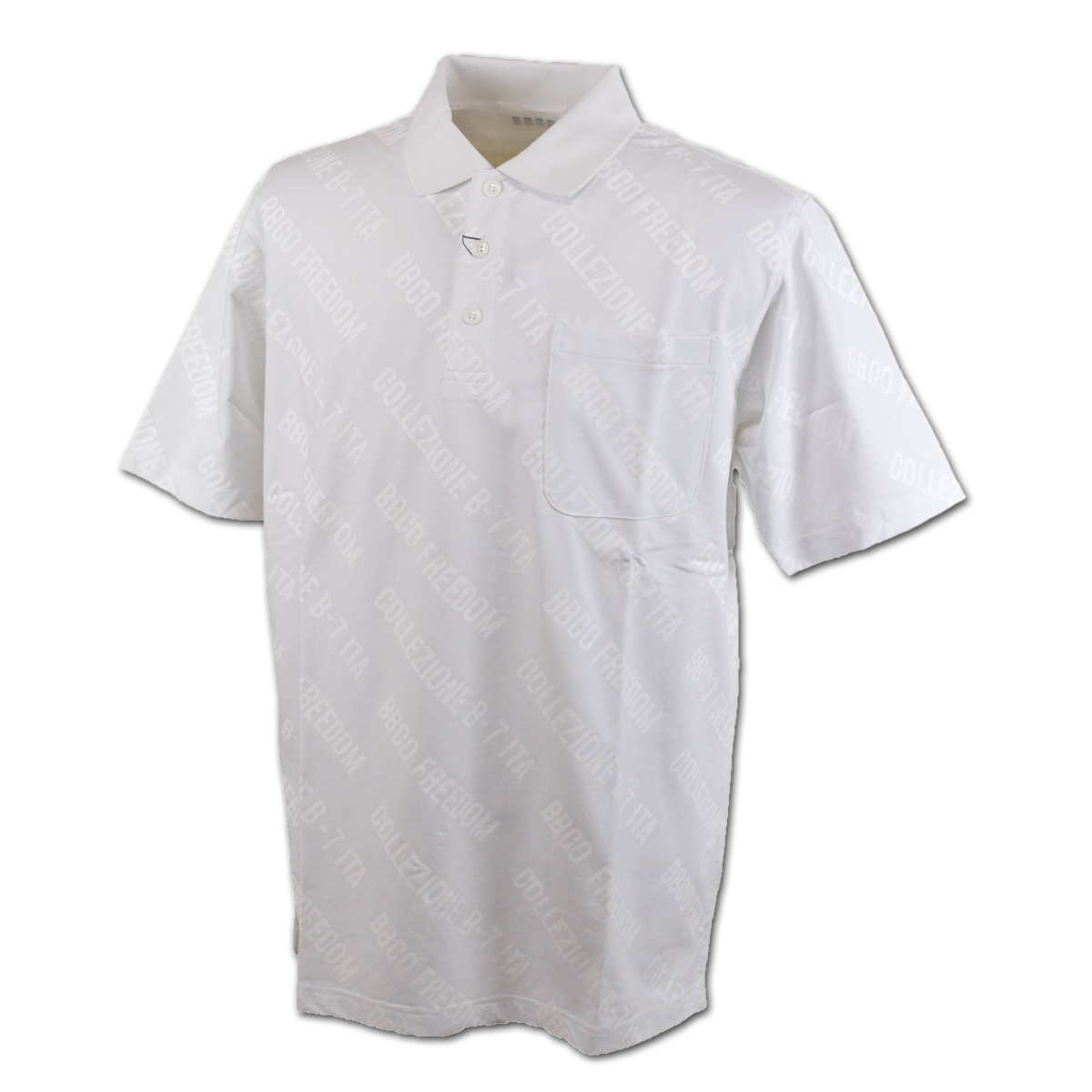 ビビコ 半袖ポロシャツ メンズ 春夏用 白 黒 M L LL 31-2803-01