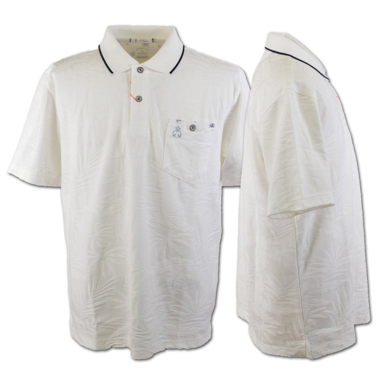 バジエ 半袖ポロシャツ メンズ 春夏用 白 黒 紺 M L LL 3210-2503