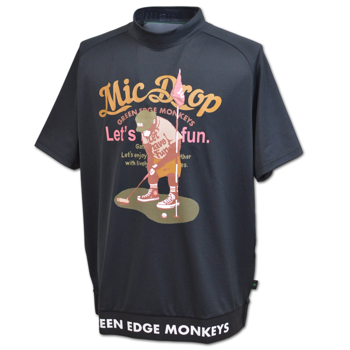 グリーンエッジモンキーズ 半袖ハイネック ゴルフ ゴルフウェア メンズ M L LL 白 黒 イエロー RIBBED HEM MOCK NECK GREEN EDGE MONKEYS 60353003 |  | 02