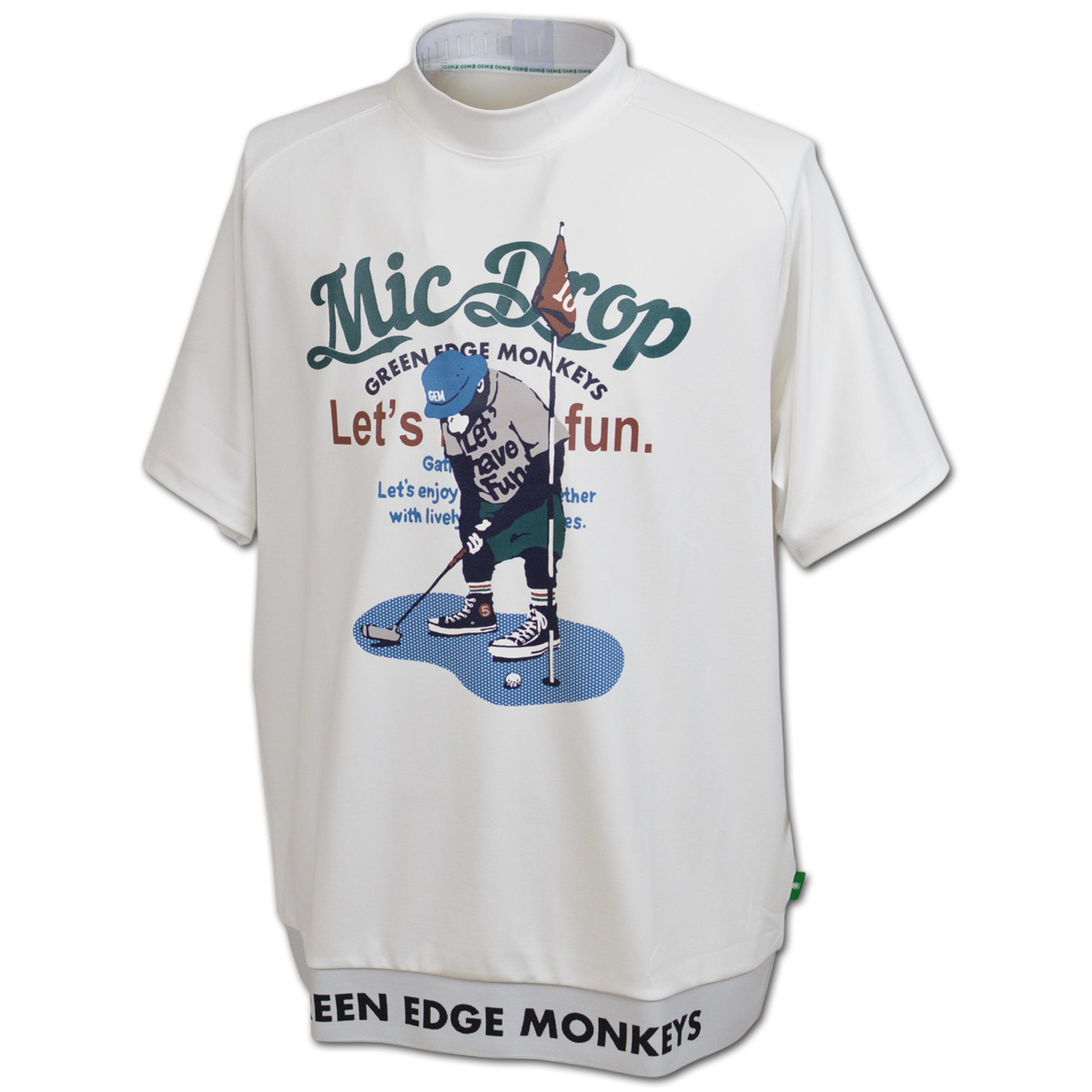 グリーンエッジモンキーズ 半袖ハイネック ゴルフ ゴルフウェア メンズ M L LL 白 黒 イエロー RIBBED HEM MOCK NECK GREEN EDGE MONKEYS 60353003 |  | 01