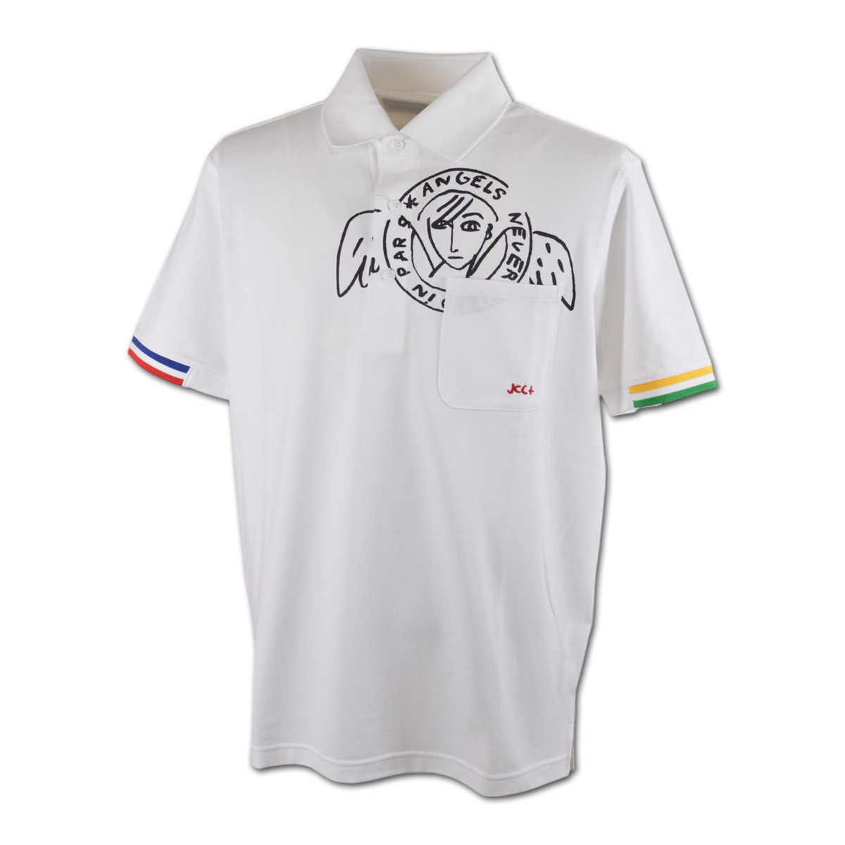【早い者勝・新品未使用】 カステルバジャック　メンズ半袖ポロシャツ　M CASTELBAJAC（カステルバジャック） 半袖ポロシャツ メンズ 春夏用 白