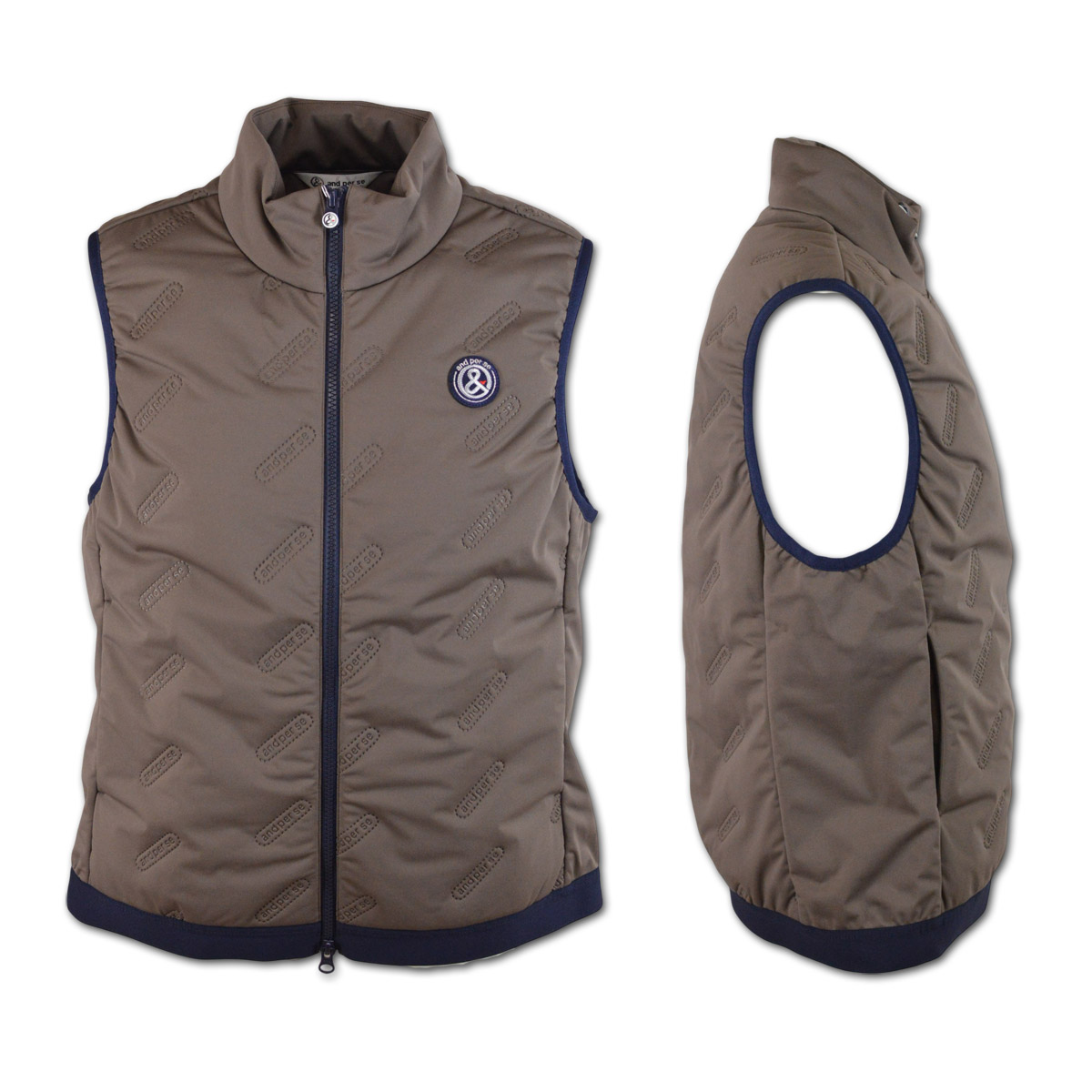 and per se（アンパスィ） 中綿ベスト 防寒 ゴルフ ゴルフウェア