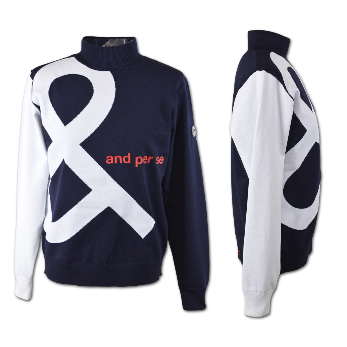 and per se（アンパスィ） セーター レディース 秋冬用 赤 紺 M L