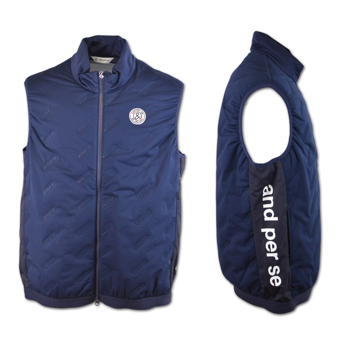 and per se（アンパスィ） 中綿ベスト 防寒 ゴルフ ゴルフウェア