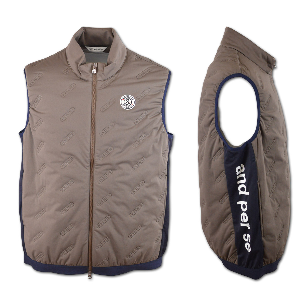 and per se（アンパスィ） 中綿ベスト 防寒 ゴルフ ゴルフウェア
