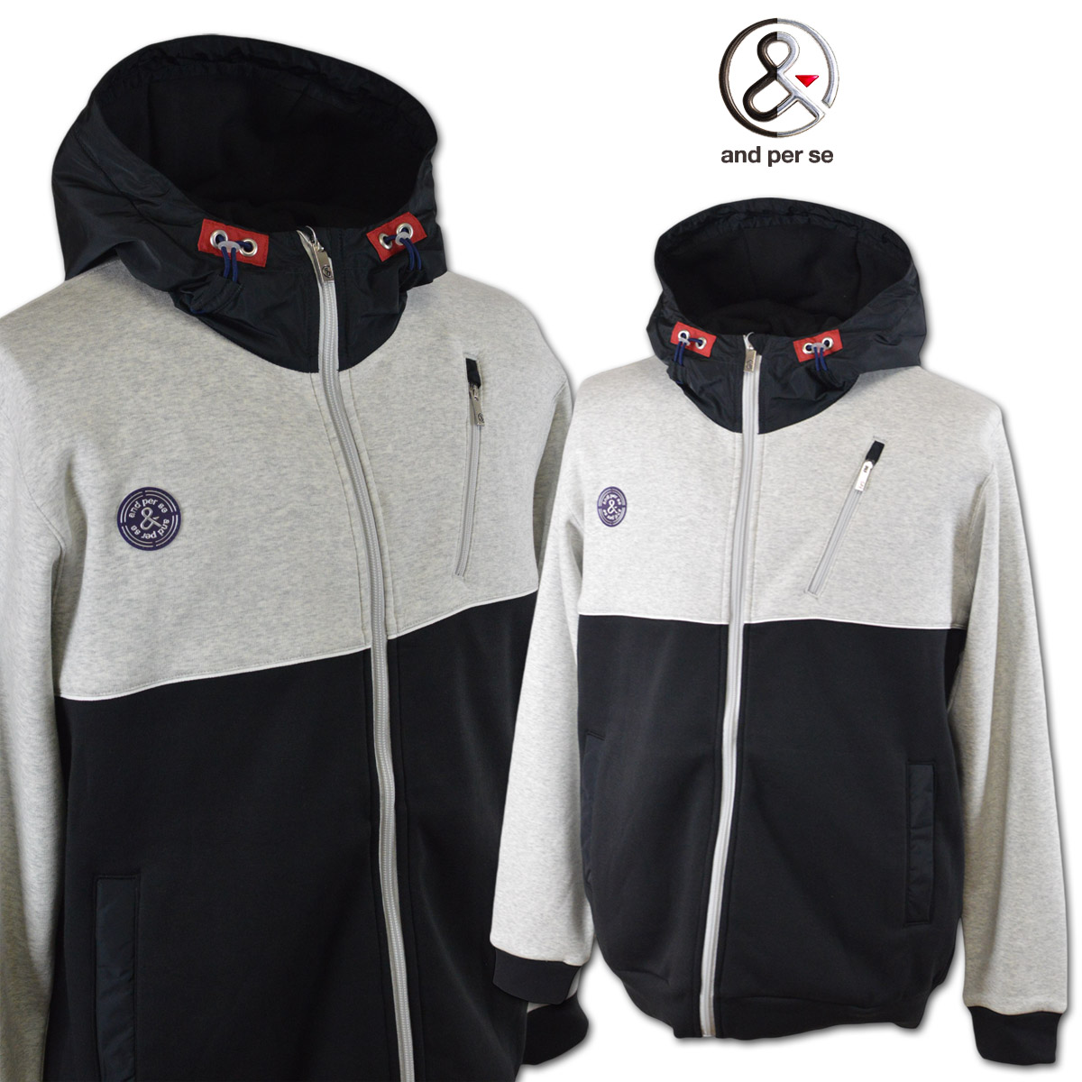 新品未使用 アンパスィー and per se ブラック ブルゾン 起毛 冬もの and per se（アンパスィ） ブルゾン メンズ アウトレット アンパシー