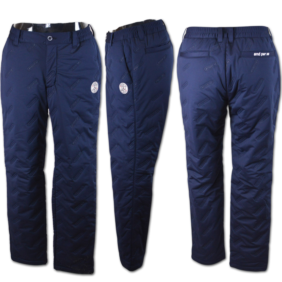 and per se（アンパスィ） パンツ 中綿 防寒 ゴルフ ゴルフウェア