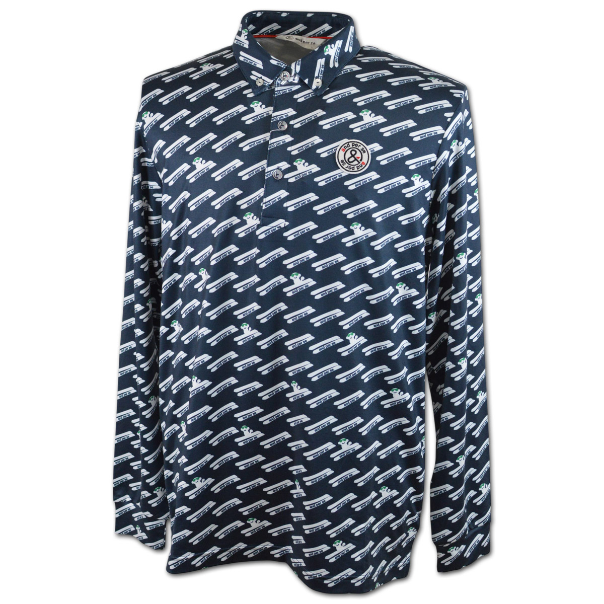 新品】andperse 長袖　ゴルフウェア and per se（アンパスィ） 長袖ポロシャツ ゴルフウェア メンズ 秋冬用