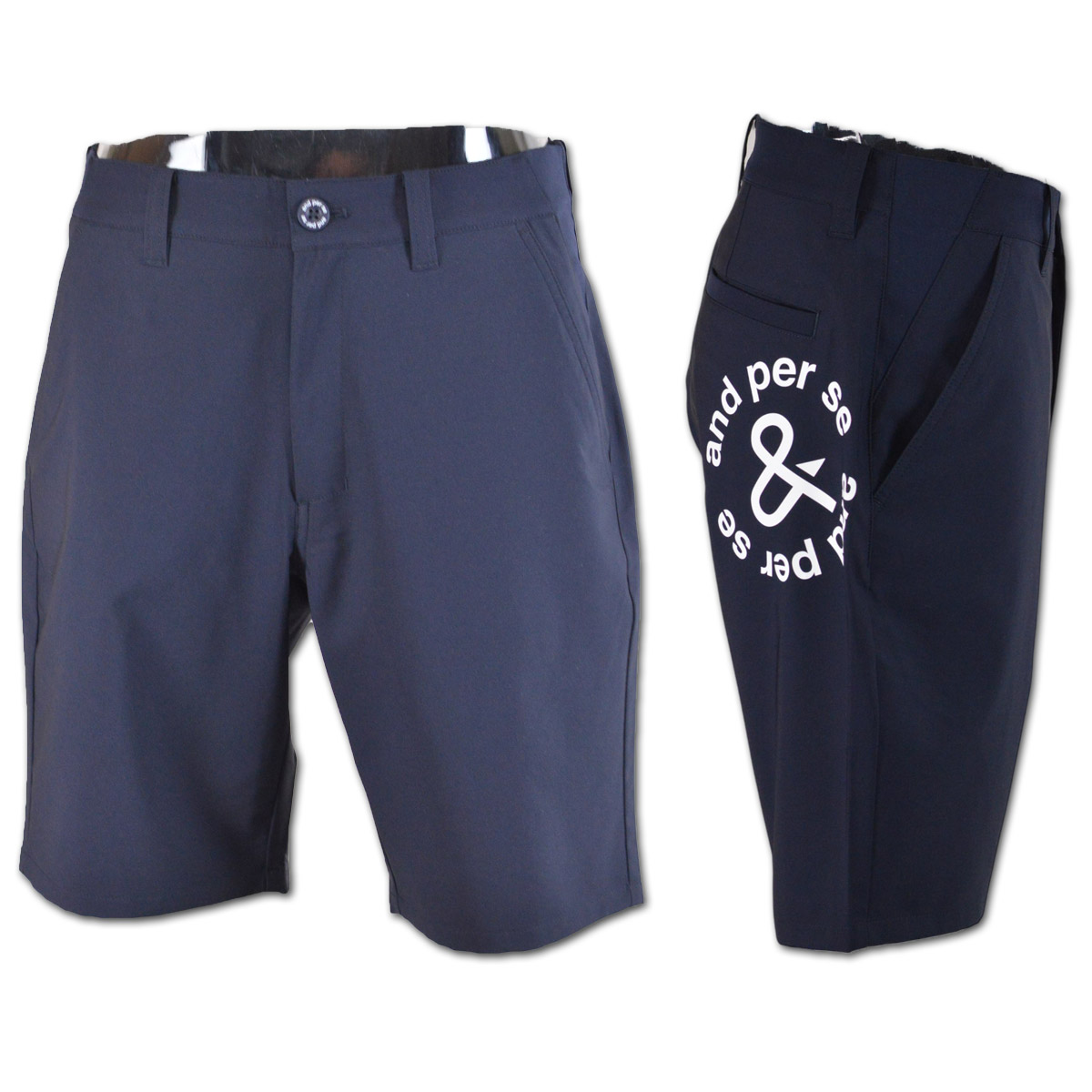 サイズ：L AND PER SE アンパスィ  ストレッチ ショートパンツ 総柄 ネイビー系 [240101441606] ゴルフウェア レディース ストスト Amazon | [アンパスィ] ハーフパンツ メンズ ams5614j1 (JP