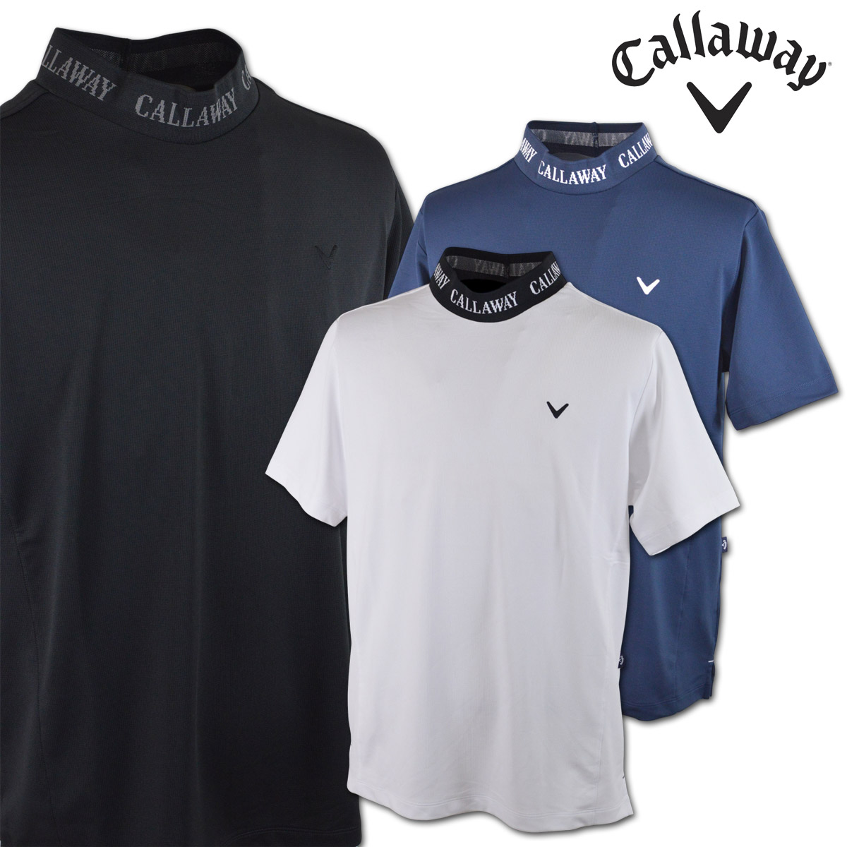 Callaway（キャロウェイ） 半袖ハイネックシャツ ゴルフ ゴルフウェア