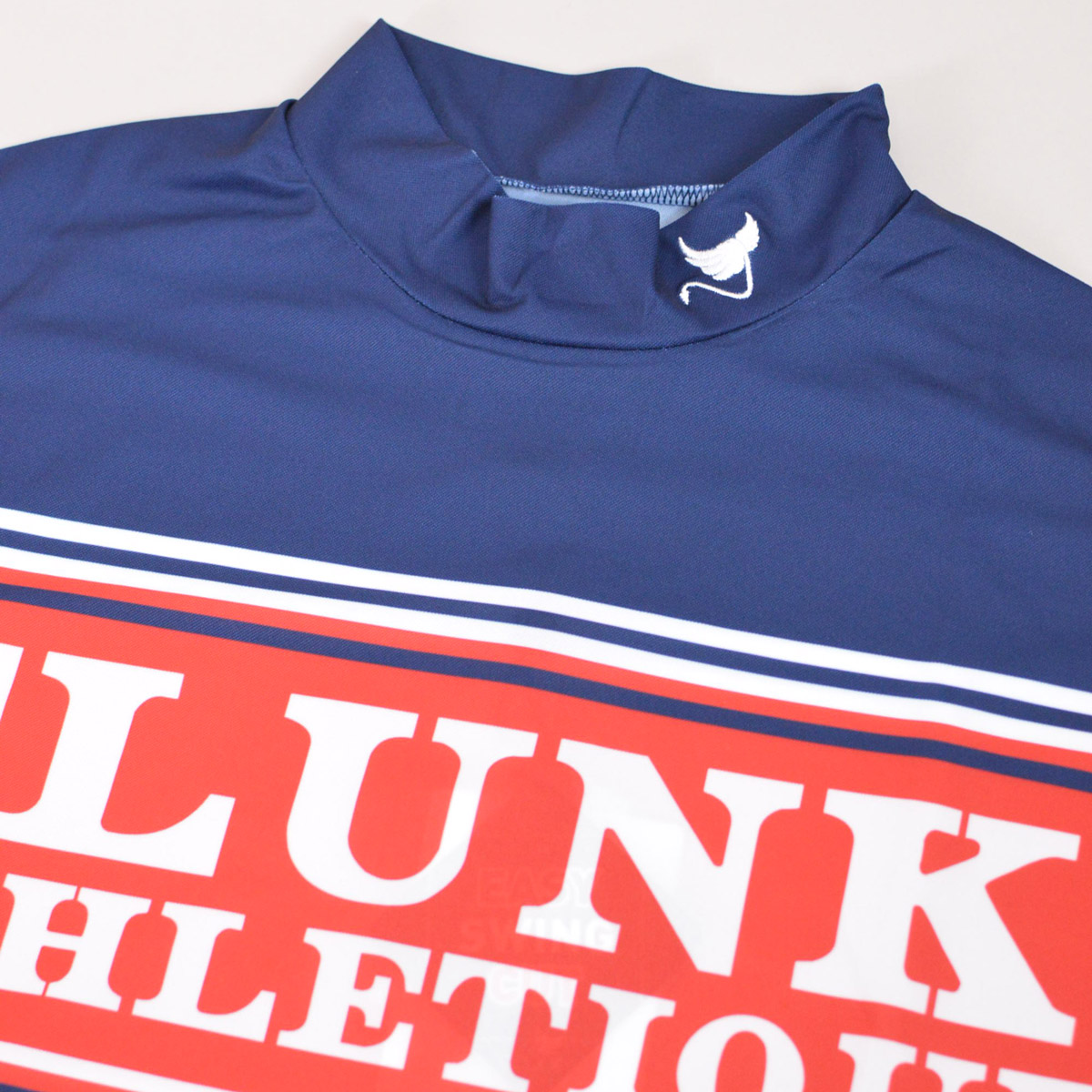 ゴルフィッカーズ 半袖ハイネックシャツ 白×黒 ロゴプリント メンズ 2XL ゴルフィッカーズ 半袖ハイネックシャツ 白×黒 ロゴプリント メンズ