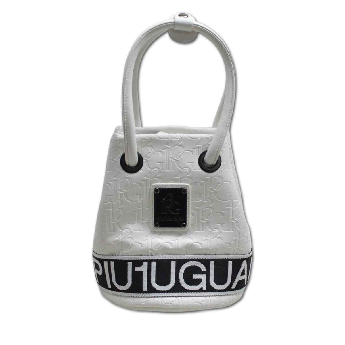 1PIU1UGUALE3 GOLF カートバッグ メンズ 秋冬用 白 黒 grg431 : ROUND