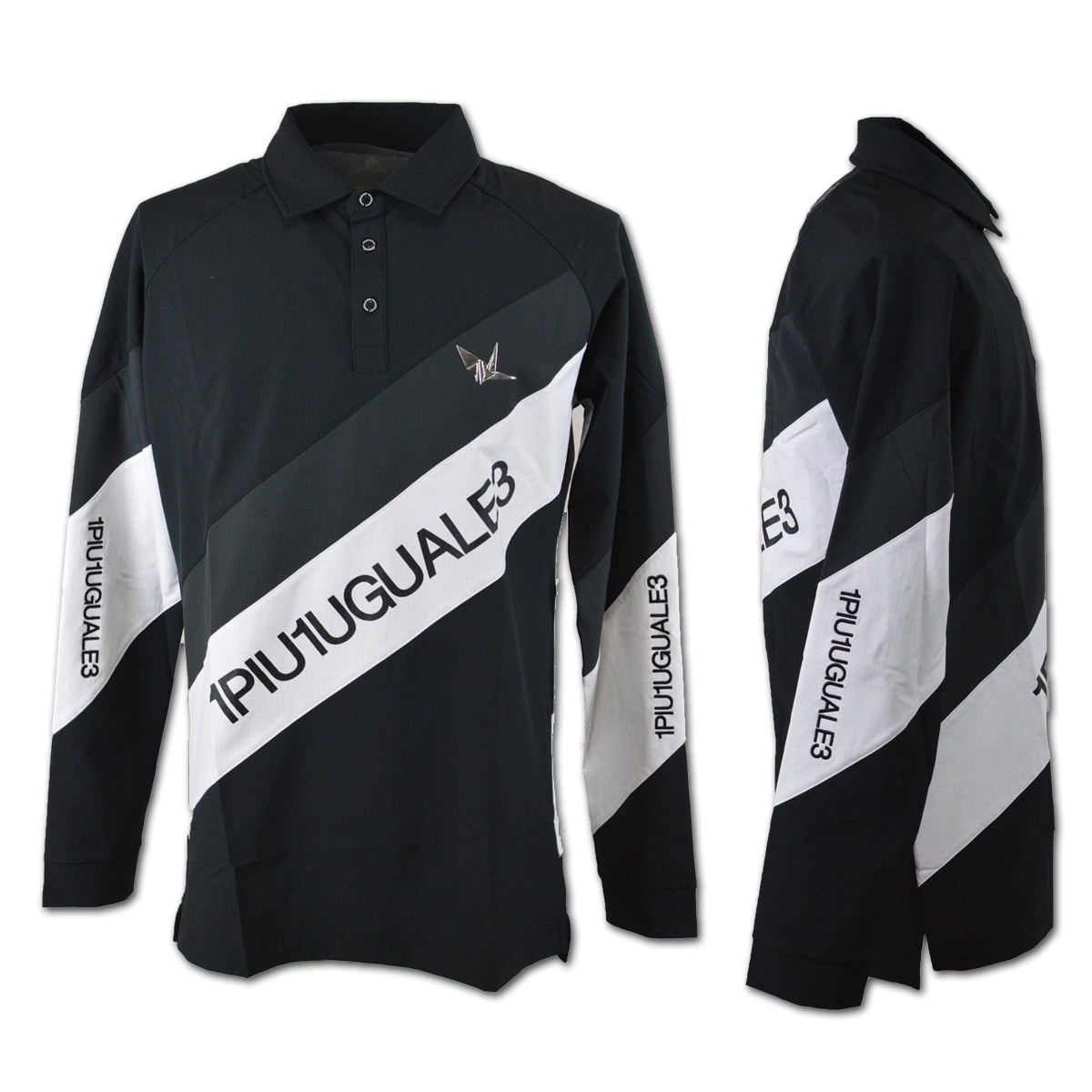 1PIU1UGUALE3 GOLF 長袖ポロシャツ M L ウノピゥウノウグァー