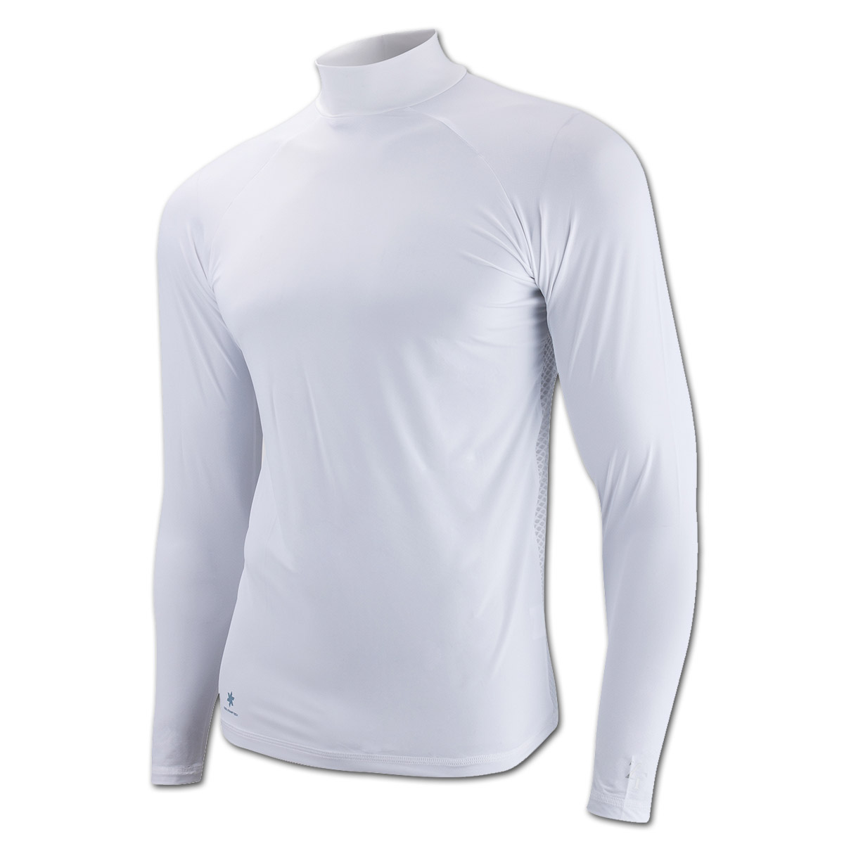 monzee ハイネック ホワイト ゴルフウエア ゼロフィット ICE MESH アイスメッシュ モックネック長袖