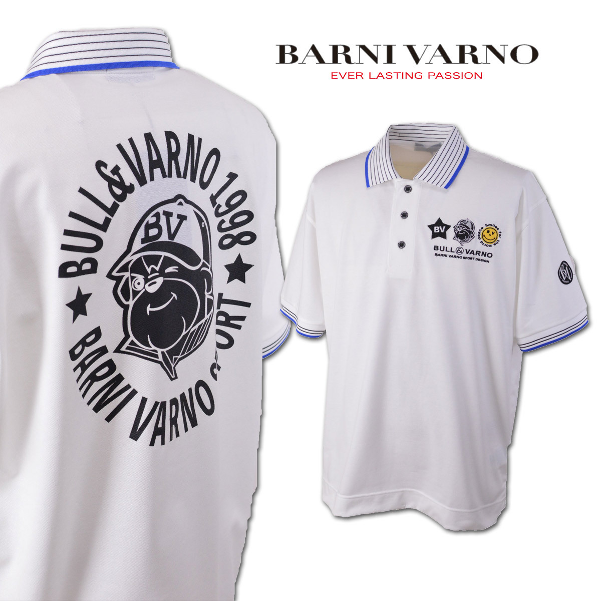 バーニヴァーノ 半袖ポロシャツ (L) メンズ BARNI VARNO バーニバーノ kpl3926-01 :kpl3926-01:ROUND  OVER 通販 