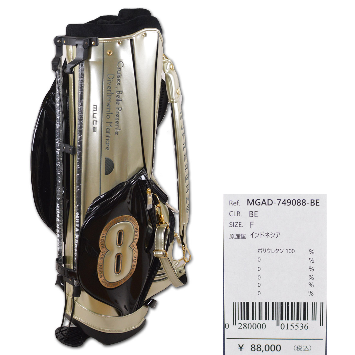 muta（ムータ） キャディバッグ メンズ マリン ゴルフ marine golf 黒