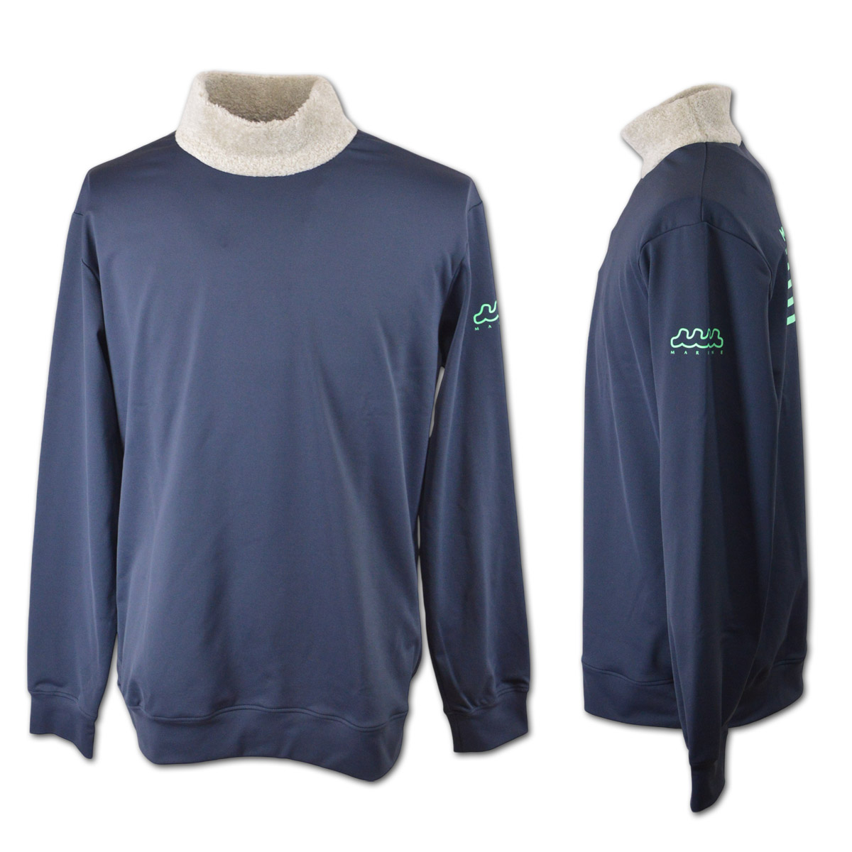 ムータ Muta ゴルフ モックネック ネイビー ハイネック ストレッチ muta 半袖ハイネックシャツ ゴルフウェア モックネックシャツ