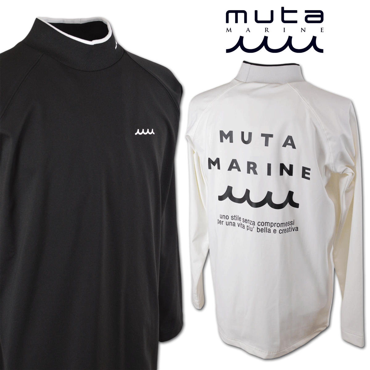 【新品】muta MARINE GOLF 長袖ハイネックシャツ メンズ muta 長袖ハイネックシャツ メンズ ムータ マリン ゴルフ ゴルフウェア