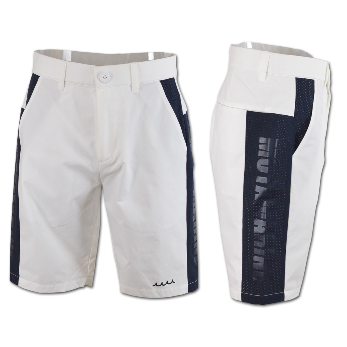 【新品】ムータマリン　ゴルフウェア　メンズ　半ズボン白　XLサイズ muta MARINE GOLF ショートパンツ メンズ ムータ マリン ゴルフ