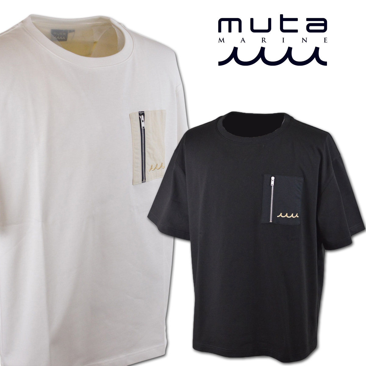 muta MARINE ポケット 半袖 カットソー TシャツXL muta（ムータ） 半袖Tシャツ マリン marine ミリタリーポケットTシャツ