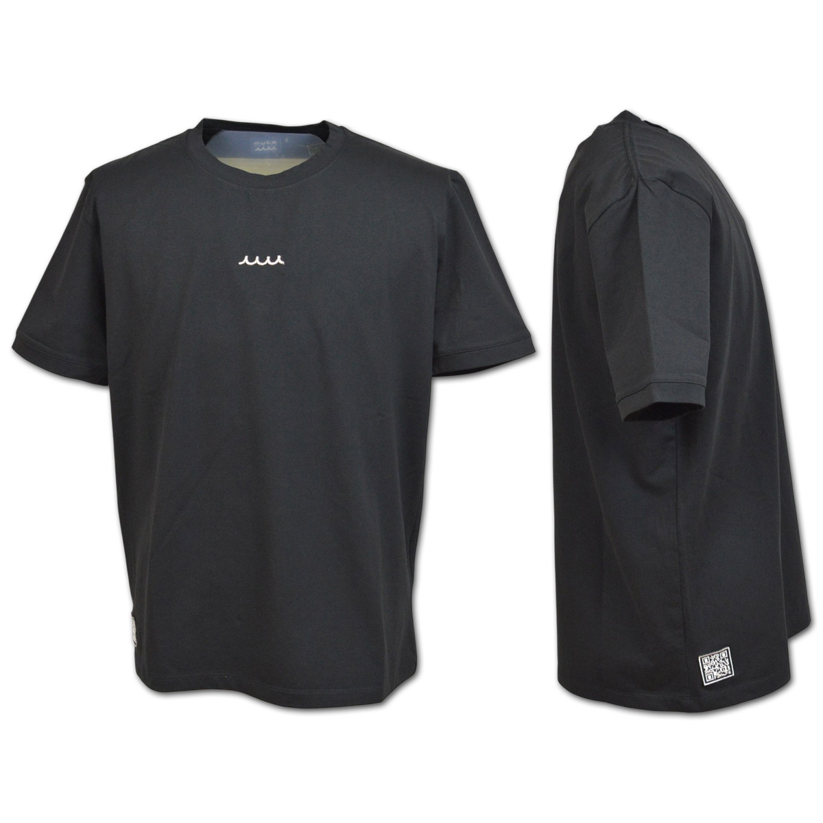 超美品　ムータマリン　半袖Tシャツ　ビッグロゴ　黒　ブラック　サイズ6 L muta（ムータ） 半袖Tシャツ マリン marine QR WAVE ストレッチTシャツ
