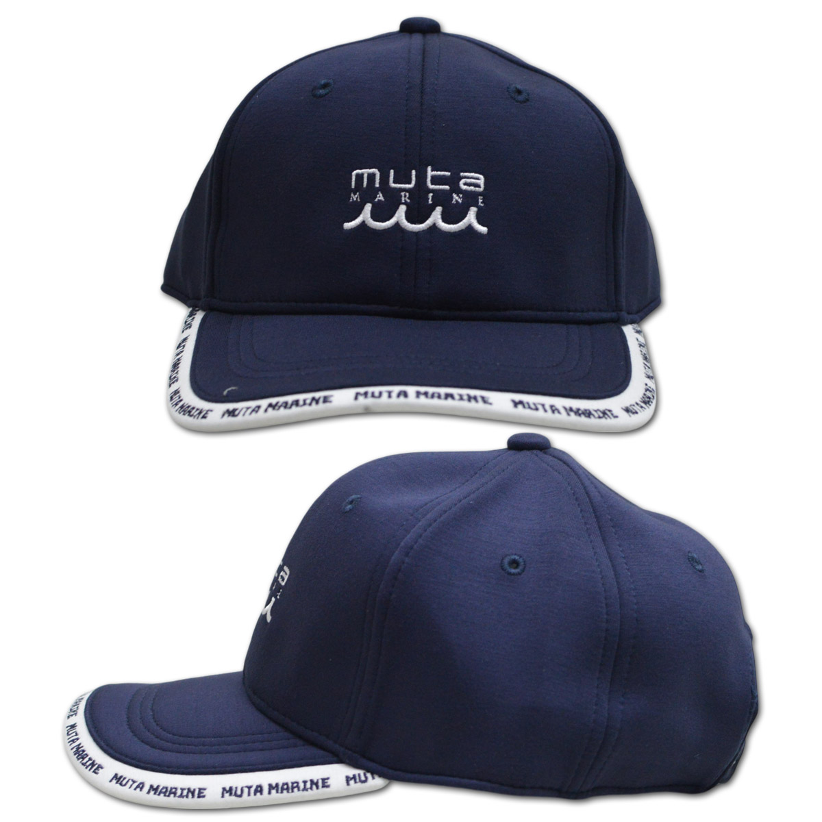 【完売商品！】muta MARINE ブリムロゴキャップ 白 ゴルフ ムータ muta キャップ帽子 marine マリン ゴルフキャップ ゴルフ メンズ