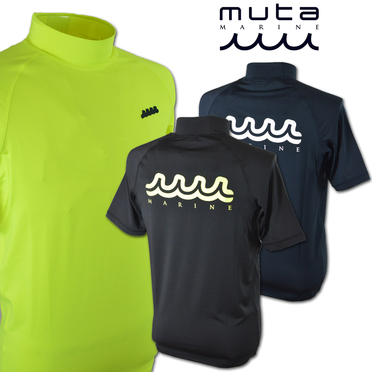 muta MARINE GOLF 長袖ハイネックシャツ メンズ 秋冬用 紺　L MUTA MARINE ネイビー 長袖ハイネックシャツ未使用に近いです。