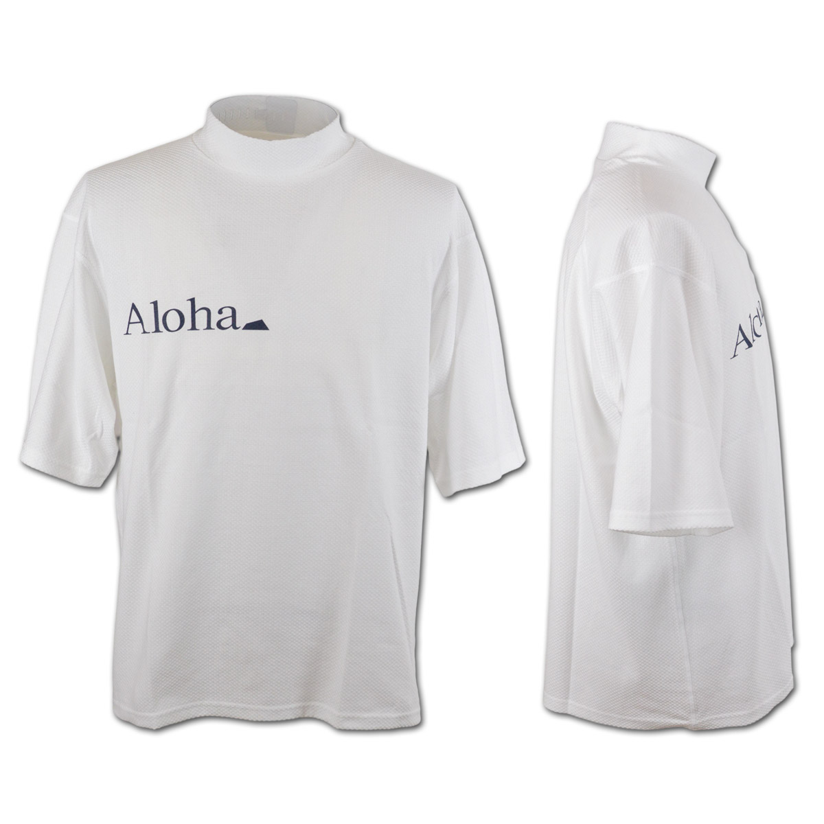 サイズ：L SALVAGE PUBLIC サルベージパブリック  ハイネック 半袖Tシャツ Aloha  ネイビー系 [240101436876] ゴルフウェア メンズ ストスト svka4001-1.jpg