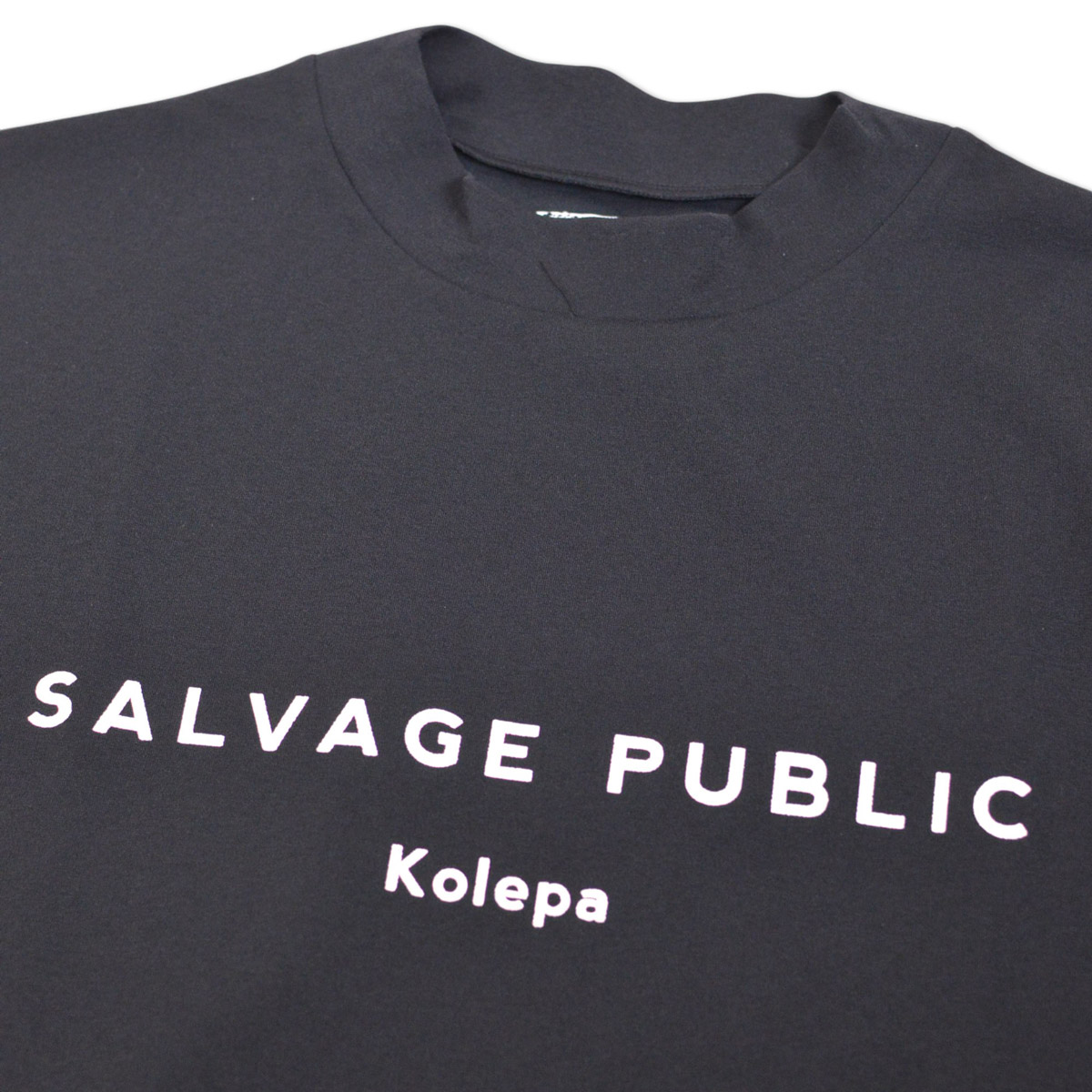 【ゆったりサイズ✨】新品 サルベージパブリック モックネックシャツ XL 黒 SALVAGE PUBLIC Kolepa（サルベージ パブリック コレパ） 長袖