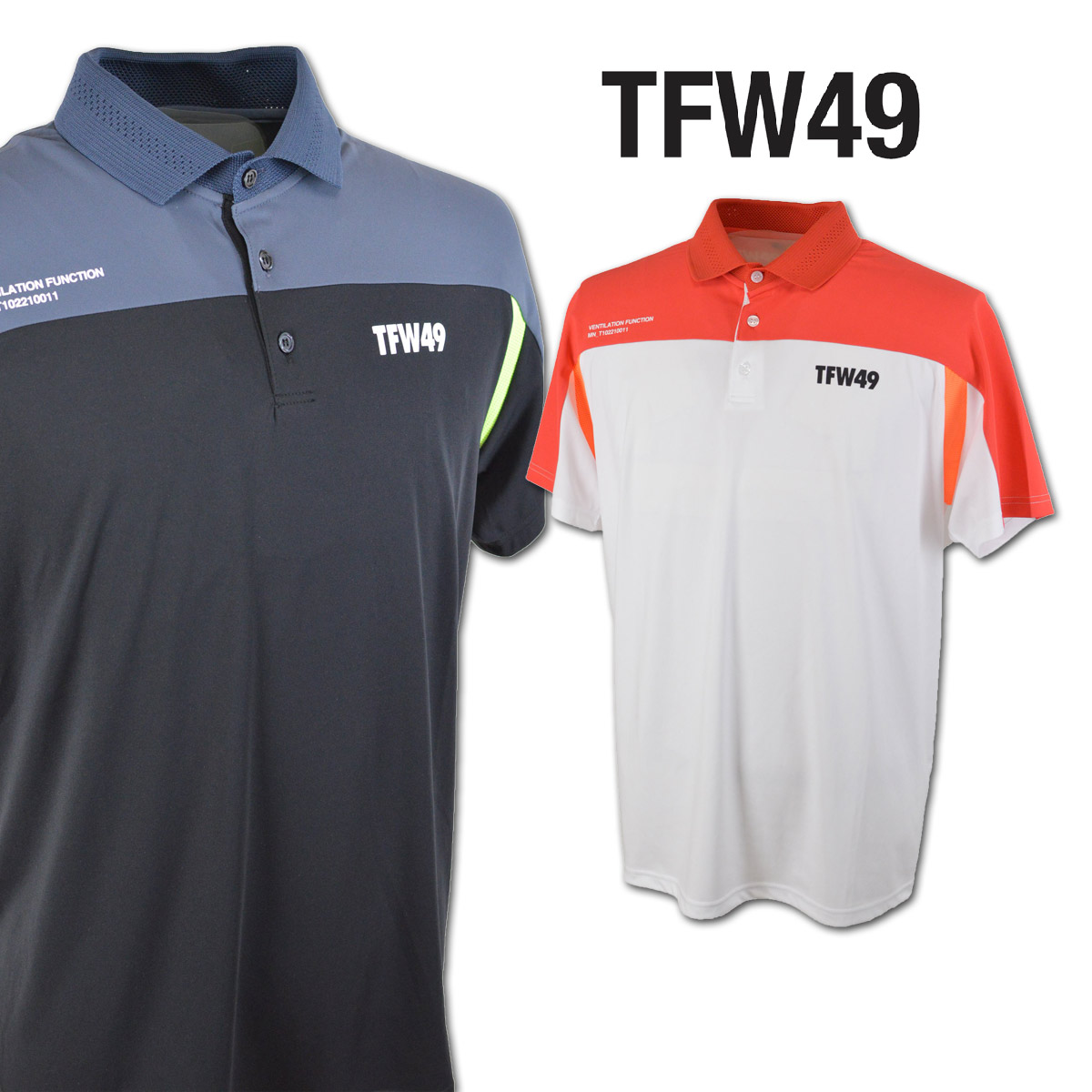TFW49 半袖ポロシャツ メンズ (M)(L) junhashimoto ジュンハシモト ゴルフウェア t102210011