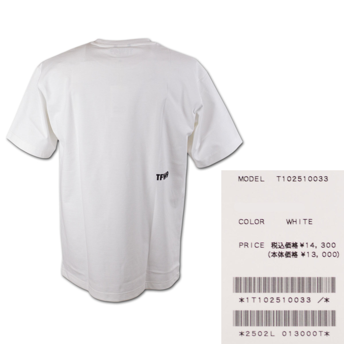 TFW49 ホワイト 半袖シャツ Lサイズ TFW49 半袖Tシャツ ゴルフウェア REGULAR TSHIRT メンズ 春夏用