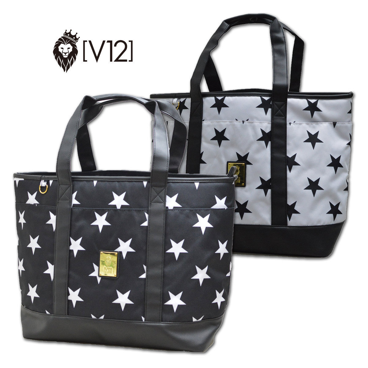 V12 トートバッグ メンズ STAR BIG TOTE ヴィトゥエルヴ ゴルフ