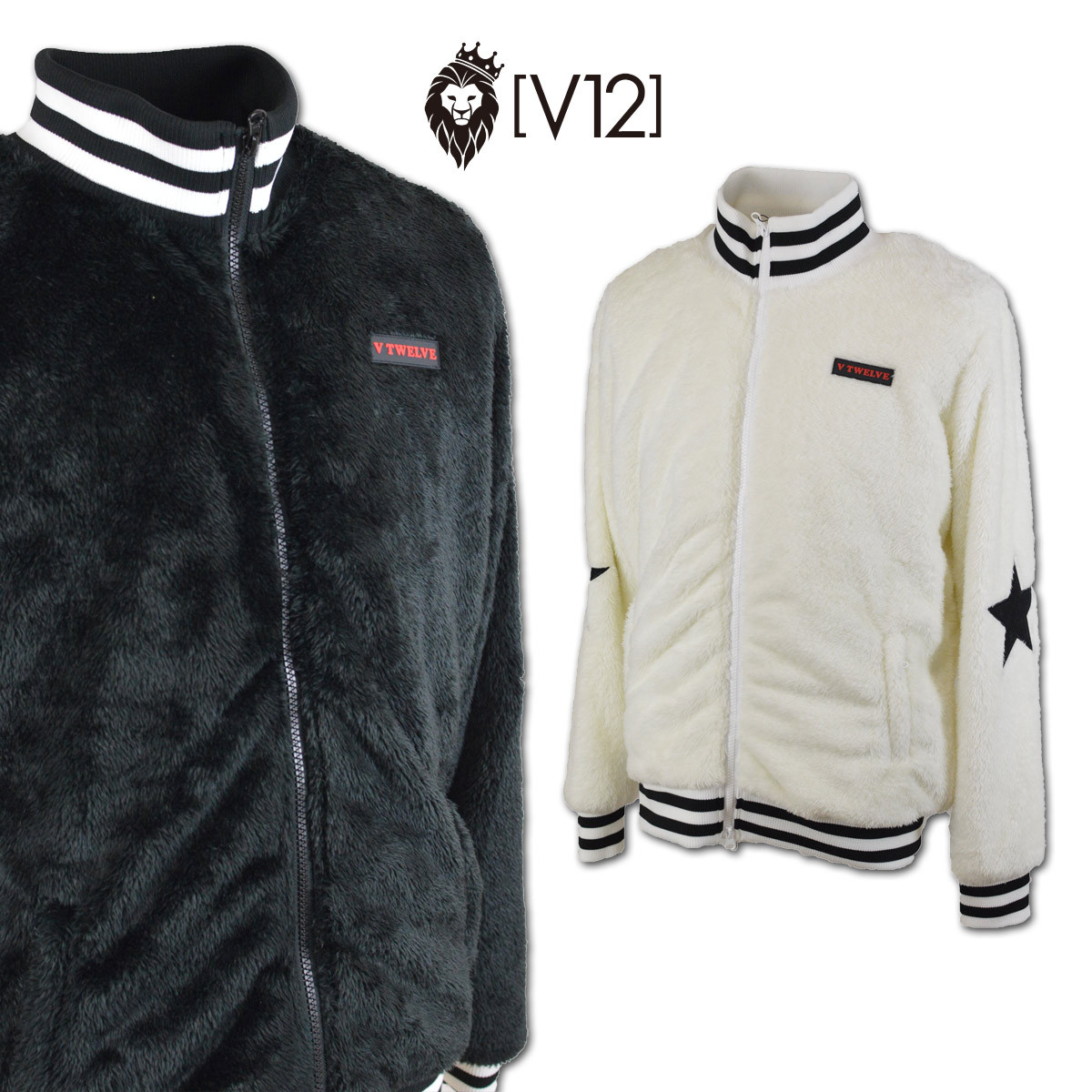 V12 ブルゾン メンズ ONE STAR FUR JKT LEON レオン (M)(L)(LL) ヴィトゥエルヴ ゴルフ ゴルフウェア 冬  v122120jk05