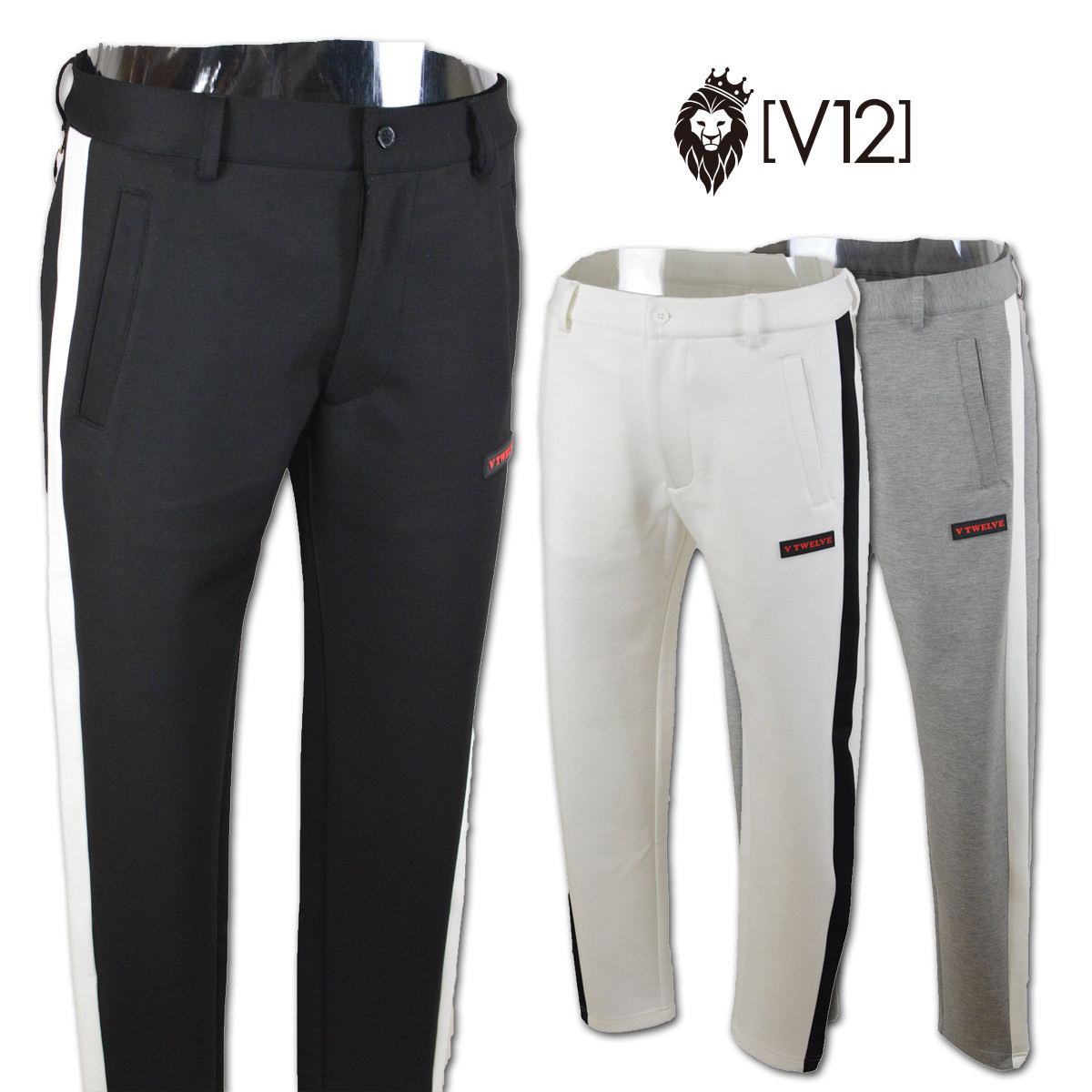 V12（ヴィ・トゥエルヴ） パンツ メンズ (M)(L)(LL) LINE PANTS ゴルフ
