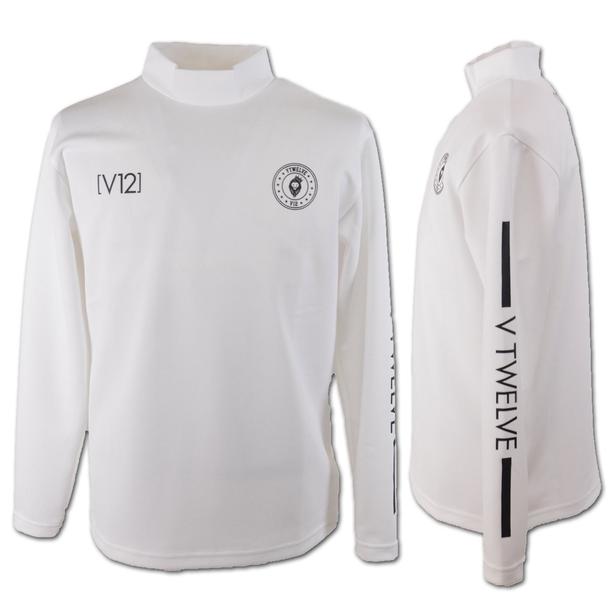 V12（ヴィ・トゥエルヴ） 長袖ハイネックシャツ ゴルフ メンズ 春夏用