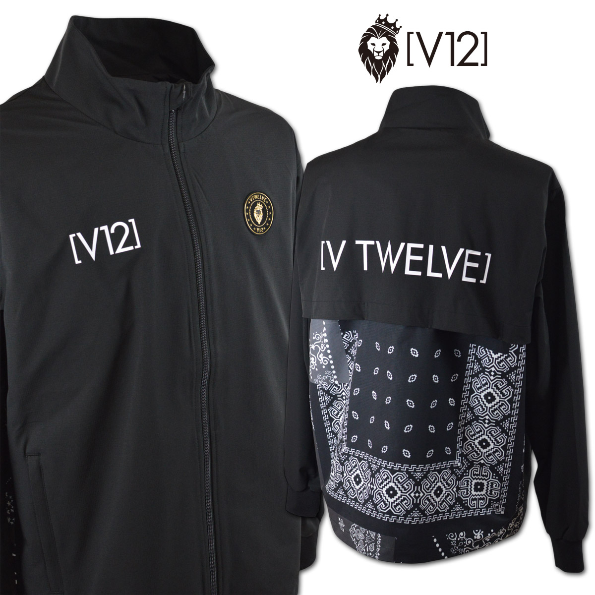 V12（ヴィ・トゥエルヴ） ブルゾン BACK BAN JKT (M)(L) ゴルフ メンズ