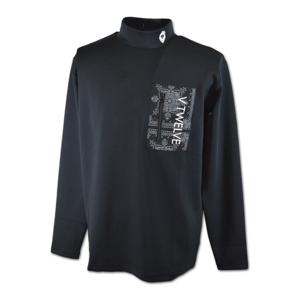 V12（ヴィ・トゥエルヴ） 長袖ハイネックシャツ モックネック ゴルフ