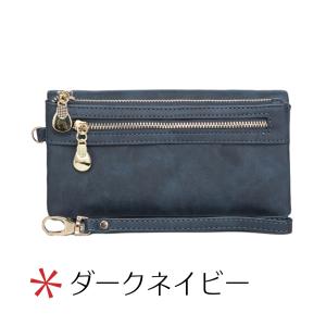 財布 レディース 二つ折り クラッチバッグ  大容量 使いやすい ストラップ付　長財布