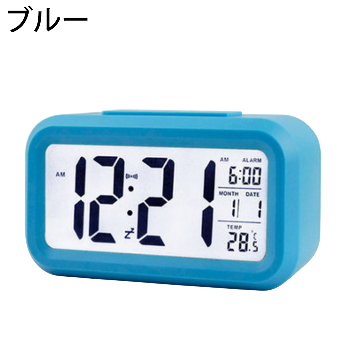 目覚まし時計 こども 子供 おしゃれ 多機能 デジタル シンプル 大きい文字 日本語説明書付き アラーム バックライト 電池式 単4電池｜roundsheep1｜05