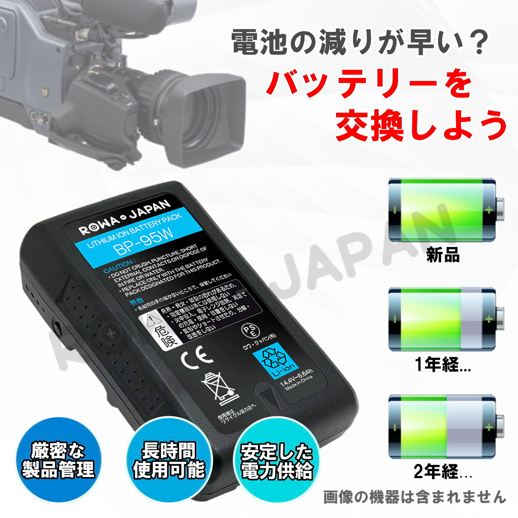 LGセル使用 SONY ソニー対応 BP-GL65 BP-GL95 BP-L40 BP-L90 互換 バッテリー 14.4V 6600mAh  ロワジャパン :BP-L40:ロワジャパン - 通販 - Yahoo!ショッピング