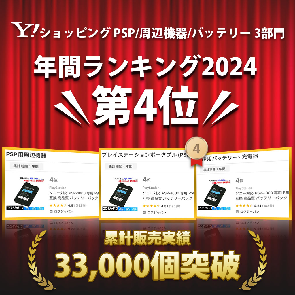 【互換品】 ソニー対応 PSP-1000 専用 PSP-110 高品質 バッテリーパック ロワジャパン 関連画像1
