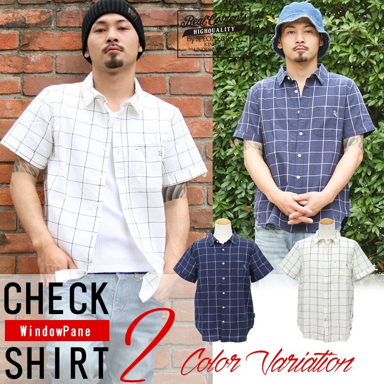 シャツ メンズ 綿麻 半袖 ウインドペン チェック リネンシャツ リアルコンテンツ Realcontents M L Xl Xxl ストリート系 ファッション 66 H103rc Rowdy Dog 通販 Yahoo ショッピング