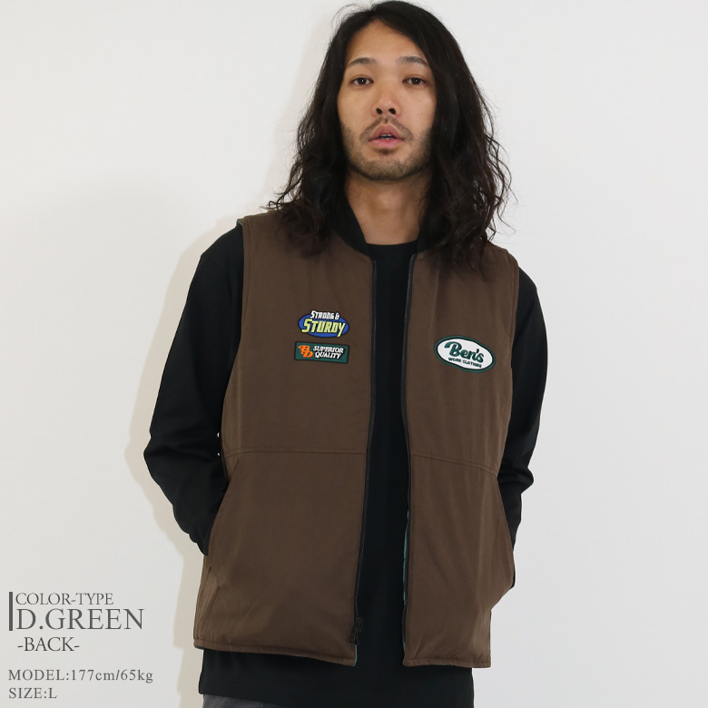 BEN DAVIS ベンデイビス ベスト メンズ 中綿 リバーシブル BEN DAVIS ベンデイビス ベスト メンズ 中綿 リバーシブル