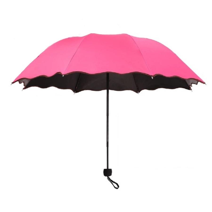 日傘 折りたたみ傘 UVカット 晴雨兼用 大判 軽量 濡れるとかわいい花柄が浮き出る傘 ヘアゴム セット  6色｜royal-pine｜07