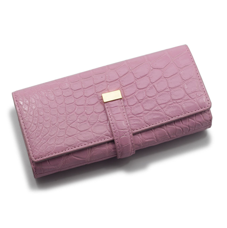 財布 クロコダイル レディース ギャルソン マットクロコダイル プレゼント ピンク 水色 かわいい ...