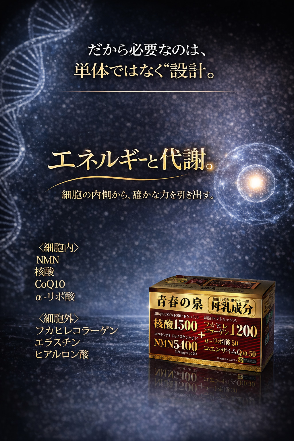 見た目年齢の差卸価格青春の泉【核酸サプリ】【NMN】【NMN サプリ