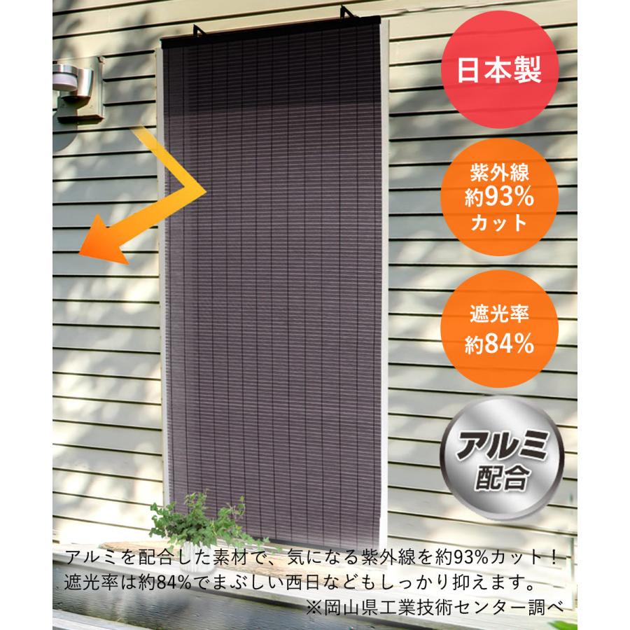 すだれ アルミ配合 省エネ コバルト 88× 180cm | 目隠し 屋外 ベランダ おしゃれ 室内 シェード マンション サンシェード 窓 日よけ  日よけシェード :B786:ロイヤル通販 - 通販 - Yahoo!ショッピング