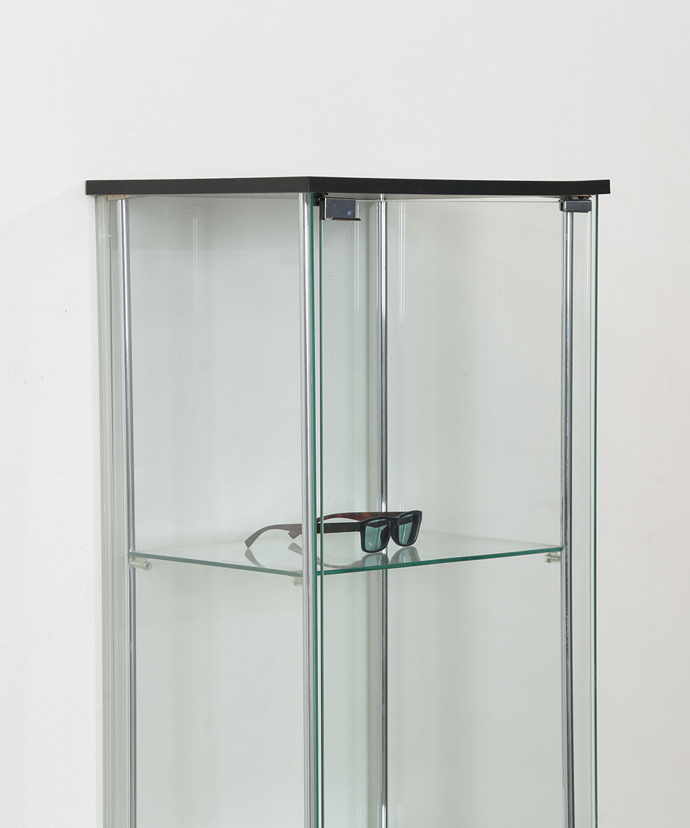 ガラス コレクションケース 4段 幅42.5cm 不二貿易 | ガラスコレクションケース コレクションボード ガラスショーケース ハイタイプ 縦型  収納 ディスプレイケ